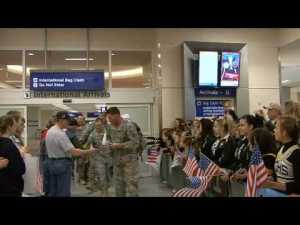 US Troops arriving at DFW